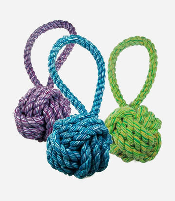 Happy Pet Nuts for Knots Ball Tugger Dog Toy (Assorted) - Nest Pets